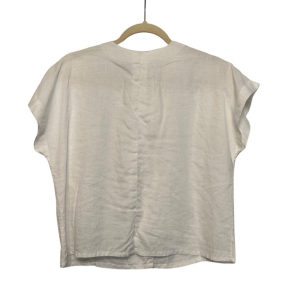 Vintage Handmade White Embroidered Button-Down Top – Size S (Approx.) - Picture 2 of 4